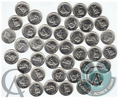 1967 Canada Rabbit 5-cent Roll of 40pcs in Average Condition (Mega17)