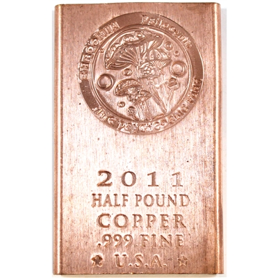 1/2 Pound .999 Fine Copper Bar (Shroomin).