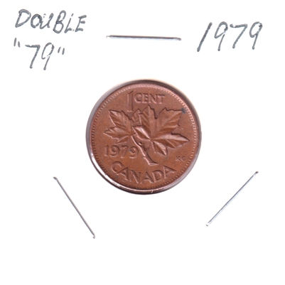 Error 1979 Double '79' Canada 1-cent
