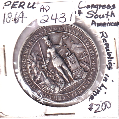1864 Peru Congress of South American Republics in Lima