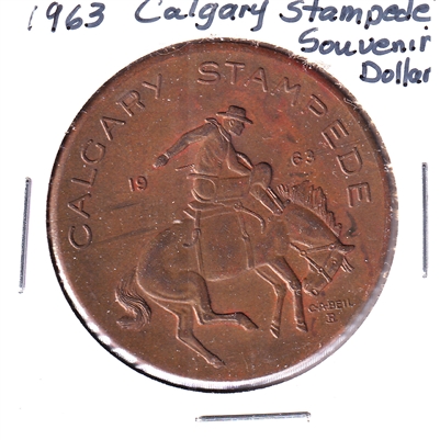 1963 Calgary Stampede Souvenir Dollar Trade Token (Corrosion or Light Toning)