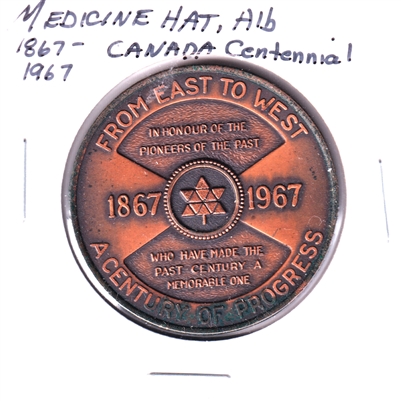 1967 Medicine Hat, Alberta, Medal: From East to West, A Century of Progress (Corrosion)