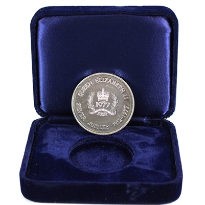 1977 Ontario Queen Elizabeth II Silver Jubilee Al Medallion in Case (Spots, Scratches)