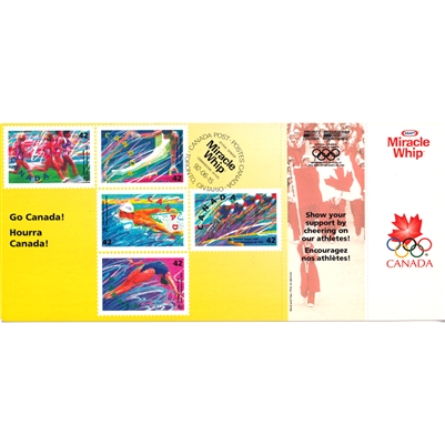 1992 Canada Olympic Postcard Sponsored by Miracle Whip