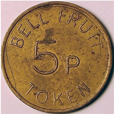 a173 Bell Fruit 5p token.