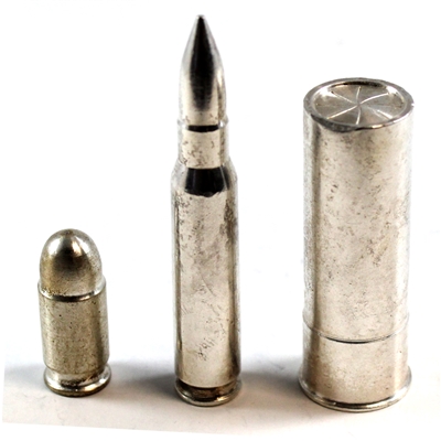 3x Fine Silver Bullets - 1oz, 2oz & 5oz (No Tax) Lightly Toned