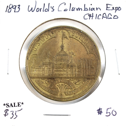 1893 World's Columbian Expo in Chicago Medallion from the US Mint Exhibit