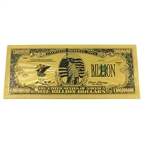 United States One BILLION Dollar Gold-Plated Replica Note
