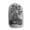 Monarch Glow-in-the-Dark Jack o' Lantern Tombstone 2oz. Silver (No Tax) ONLY 999 MINTED! - Toned