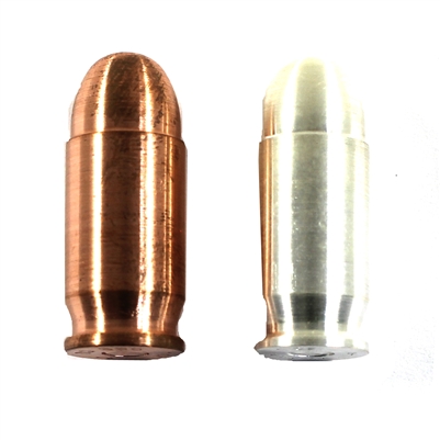 Pair of 1oz .45 Caliber ACP Bullets .999 Silver & Copper, 2Pcs  Lightly Toned