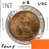 Great Britain 1967 Penny Uncirculated (MS-60)