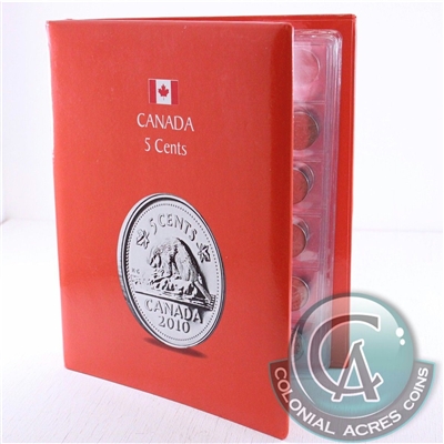 1922-1970 Canada 5-cents collection in Kaskade Collector Album