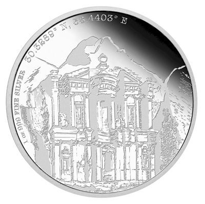 2015 Niue $2 Forgotten Cities - Petra Proof Silver (TAX Exempt)