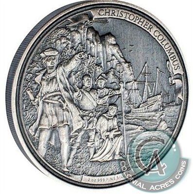 2016 Niue $5 Journeys of Discovery - Christopher Columbus 2oz (No Tax)