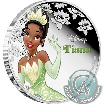 2016 Niue $2 Disney Princesses - Tiana Proof Silver (TAX Exempt)