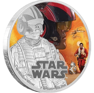 2016 Niue $2 Star Wars: The Force Awakens - Poe Dameron (No Tax)