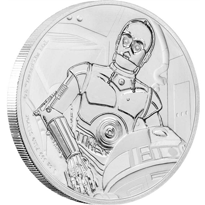 2017 Niue $2 Star Wars - C-3PO Fine Silver Coin (No Tax)
