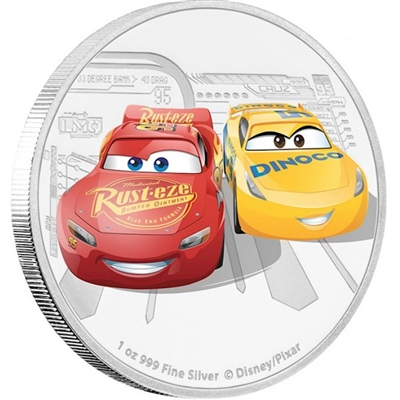 2017 Niue $2 Disney Pixar - The Cars 3 Fine Silver (No Tax)
