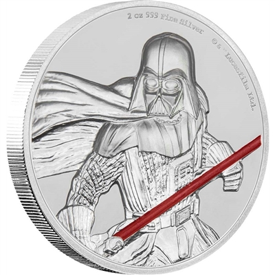 2017 Niue $5 Star Wars - Darth Vader 2oz High Relief Silver (No Tax)