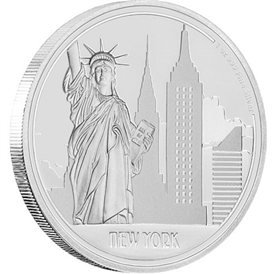 2017 Niue $2 Great Cities - New York City Fine Silver (TAX Exempt)