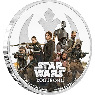 2017 Niue $2 Star Wars: Rogue One - Rebel Alliance Silver (No Tax)