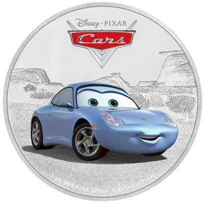2017 Niue $2 Disney Pixar Cars - Sally Proof Silver (TAX Exempt)