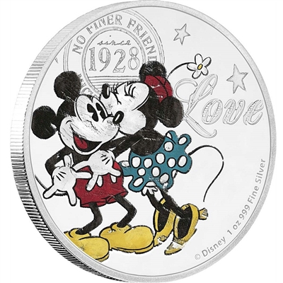 2017 Niue $2 Disney - True Love Forever Proof Silver (TAX Exempt)