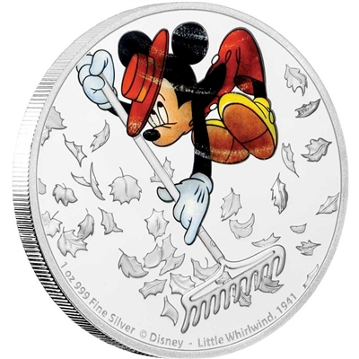 2017 Niue $2 Mickey Through the Ages - Little Whirlwind Fine Silver (No Tax)