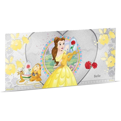 2018 Niue $1 Disney Princess - Belle 5g Silver Coin Note (No Tax)