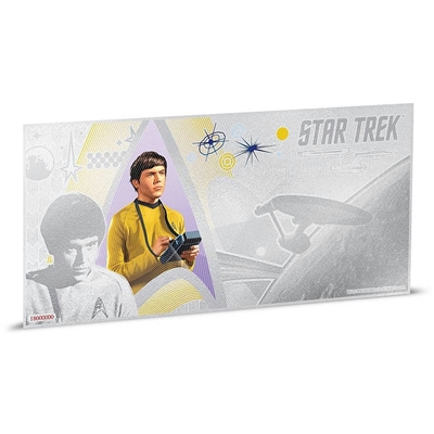2018 Niue $1 Star Trek - Ensign Pavel Chekov 5g Silver Coin Note (No Tax)