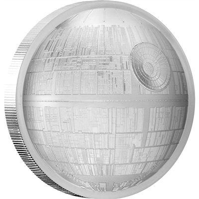 2018 Niue $5 Star Wars - Death Star Ultra High Relief 2oz. Silver (No Tax)