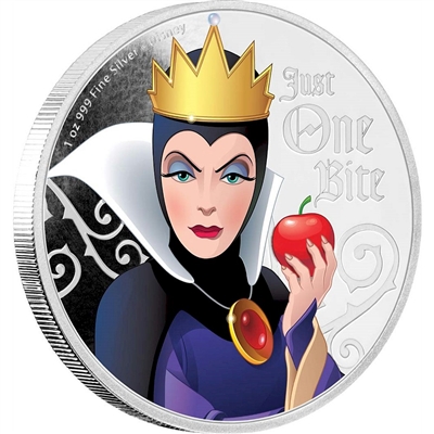 2018 Niue $2 Disney Villains - Evil Queen 1oz. Silver Coin (No Tax)
