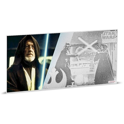 2018 Niue $1 Star Wars: A New Hope - Obi-Wan Kenobi 5g Silver Coin Note (No Tax)