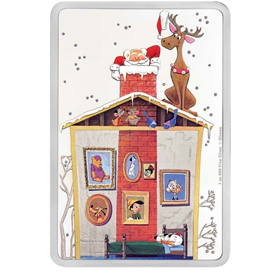 2018 Niue $2 Disney - Season's Greeting Classic 1oz. Silver Rectangular (No Tax)