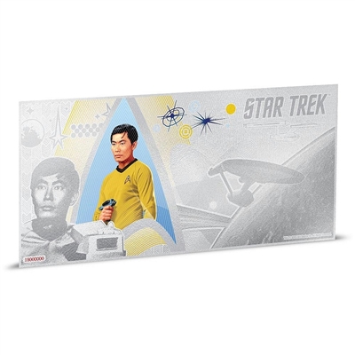 2018 Niue $1 Star Trek - Lt. Sulu 5g Silver Coin Note (No Tax)