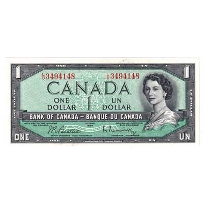 BC-37b 1954 Canada $1 Beattie-Rasminsky, L/O, UNC