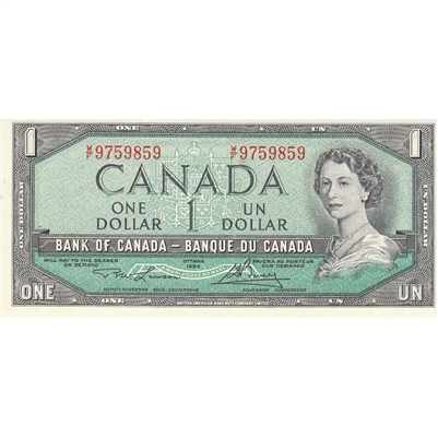 BC-37d 1954 Canada $1 Lawson-Bouey, W/F, AU-UNC