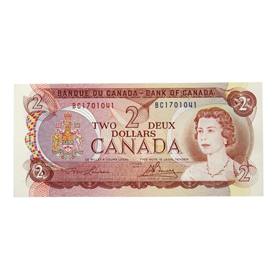 BC-47a 1974 Canada $2 Lawson-Bouey, BC, Modified Tint, EF-AU