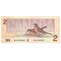 BC-55a 1986 Canada $2 Crow-Bouey, AUL, AU-UNC