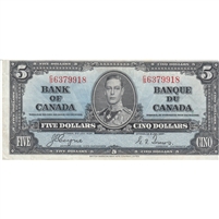 BC-23c 1937 Canada $5 Coyne-Towers, C/S, VF-EF