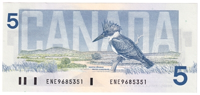 BC-56a 1986 Canada $5 Crow-Bouey, ENE, AU-UNC