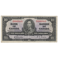 BC-24b 1937 Canada $10 Gordon-Towers, M/D, F-VF