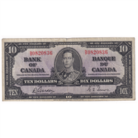 BC-24b 1937 Canada $10 Gordon-Towers, N/D, Circ