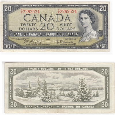 BC-41b 1954 Canada $20 Beattie-Rasminsky, T/E, VF