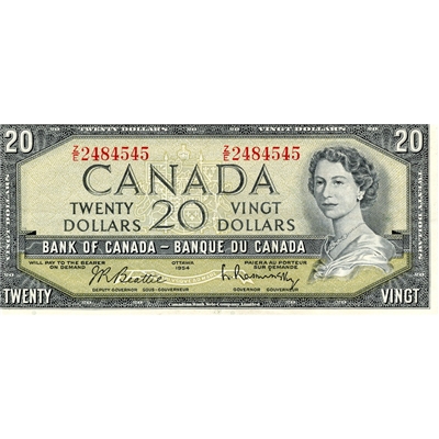 BC-41b 1954 Canada $20 Beattie-Rasminsky, Z/E, EF