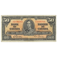 BC-26b 1937 Canada $50 Gordon-Towers, B/H, F