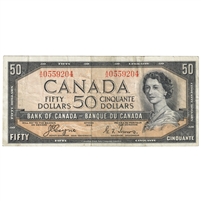 BC-34a 1954 Canada $50 Coyne-Towers, Devil's Face, A/H, VF