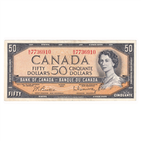 BC-42b 1954 Canada $50 Beattie-Rasminsky, B/H, EF-AU