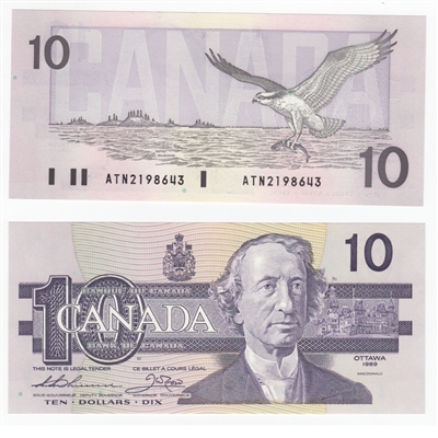 BC-57a 1989 Canada $10 Thiessen-Crow, ATN, CUNC