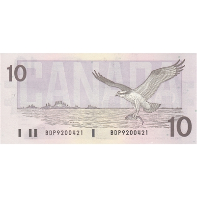 BC-57b 1989 Canada $10 Bonin-Thiessen, BDP, UNC